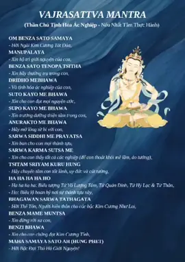 Thần Chú Trăm Âm của Đức Kim Cang Tát Đoả giúp tịnh hóa nghiệp chướng 🙏🥰