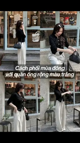Phối quần ống rộng trắng đơn giản vừa đẹp vừa có gu #doxinhmoingay #fypシ゚viral #trending #tipphoidoxinh #outfitideas #phoidonu #macdepmoingay #moingaymotoutfit #quanongrong 