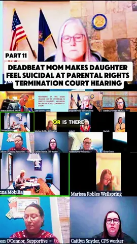 Deadbeat Mom Makes Daughter Feel Suicidal At Parental Rights Termination Court Hearing #court #courtroom #judge #law #lawyer #viralvideo #fyp #trending #usa🇺🇸 #prison #arrest #criminal 