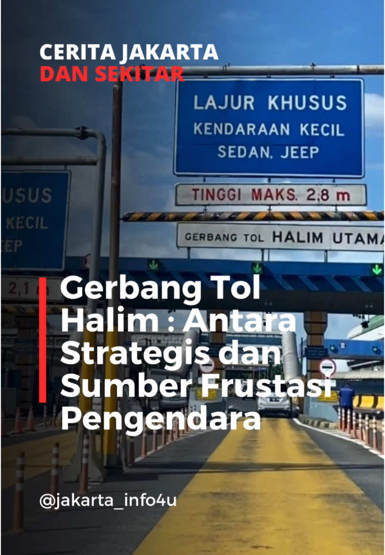 Haloo Warga Jakarta! Gerbang Tol Halim bukan sekedar pintu masuk biasa. Ini adalah salah satu simpul strategis yang menghubungkan Jakarta dengan berbagai wilayah penting seperti Bekasi, Karawang, hingga Bandung.  Gerbang Tol Halim didirikan sebagai bagian dari pembangunan Jalan Tol Jakarta-Cikampek yang resmi dibuka pada tahun 1988 oleh Presiden Soeharto. Karena lokasinya yang strategis, Gerbang Tol Halim sering menjadi titik kemacetan, terutama di jam-jam sibuk. Hingga saat ini, Gerbang Tol Halim tetap menjadi elemen penting dalam transportasi di Jabodetabek. Mendukung mobilitas masyarakat dan distribusi barang di kawasan Jakarta dan sekitarnya. #jalantol #toljapek #gerbangtol #jakarta #jakartatimur #explorejakarta #jakartacity #jakartainfo4u #lavavisual #newsupdate #tiktoknews #beritatiktok 