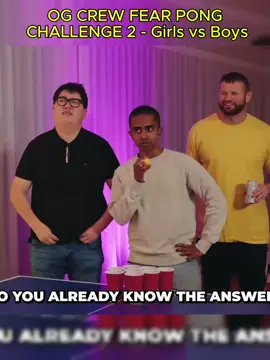 OG CREW FEAR PONG CHALLENGE 2 | Girls vs Boys #fyp #foryou #date #ex #truth #drink #challenge