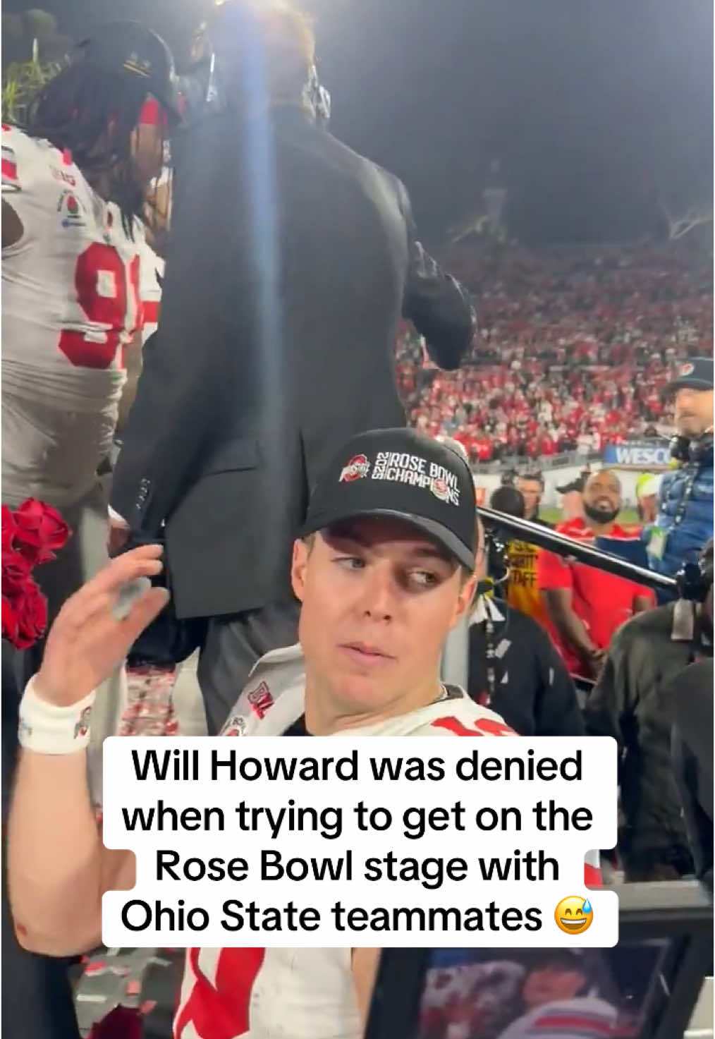 Oof. (via AdamKing10TV/X) #cfb #rosebowl #ohiostate 
