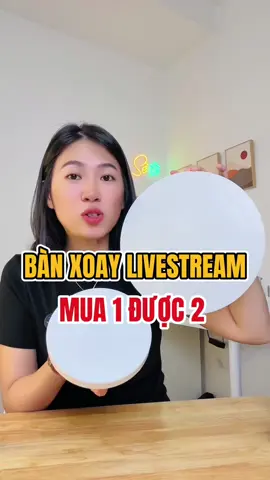 Bàn xoay livestream hỗ trợ trưng bày sản phẩm livestream. Mua 1 bàn xoay được 1 bàn xoay và 1 mâm xoay luôn. Tiện ghê #banxoaylivestream #banxoay #banxoaysanpham #banxoay360 #banxoaylivetream #huongdantiktok #affiliate #xaykenhtiktok #huongdanxaykenhtiktok #kiemtientiktok #LearnOnTikTok #hanhchiase 