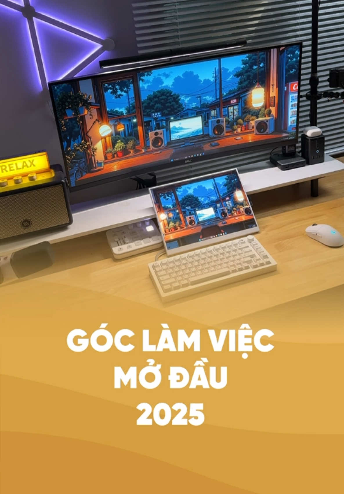 Góc làm việc mở đầu năm 2025 của mình. #nghiensetup #desksetup #desktour #dcgr #ministudio 
