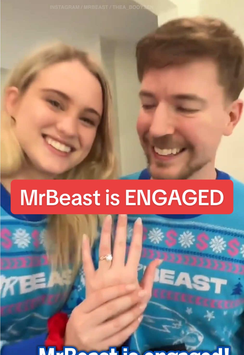 MrBeast is engaged to girlfriend Thea Booysen! 💍#mrbeast #engagement #proposal #wedding #news #youtuber #gamers