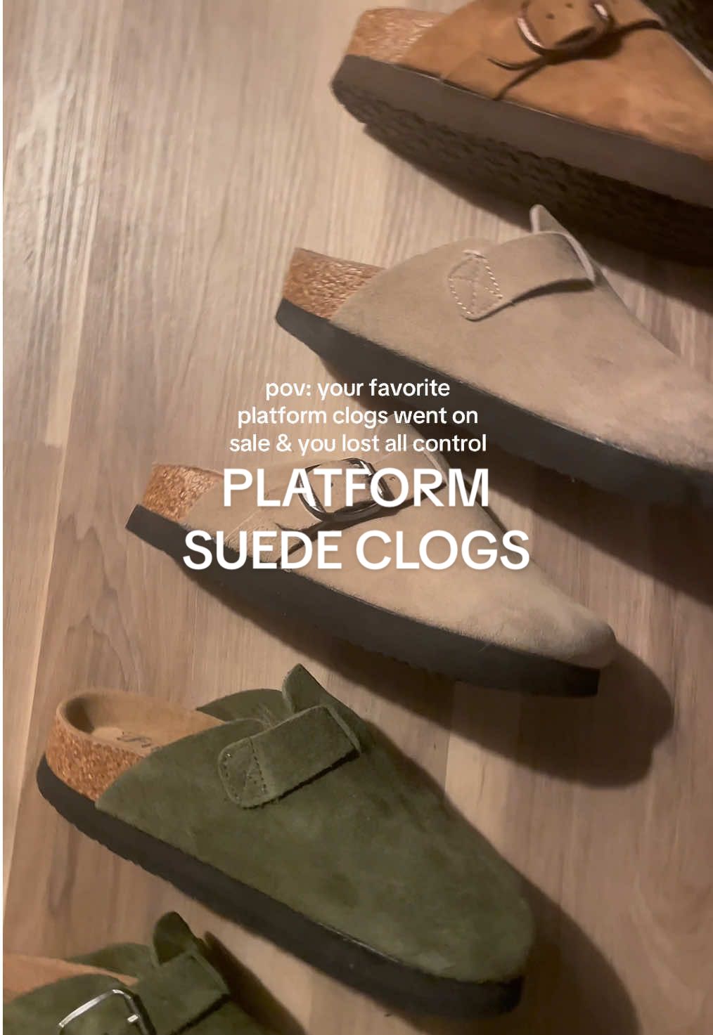 these platform suede clogs are everything! #clogs #suedeclogs #sliponshoes #womensshoes #casualstyle #ootdinspo #pinterestoutfit 