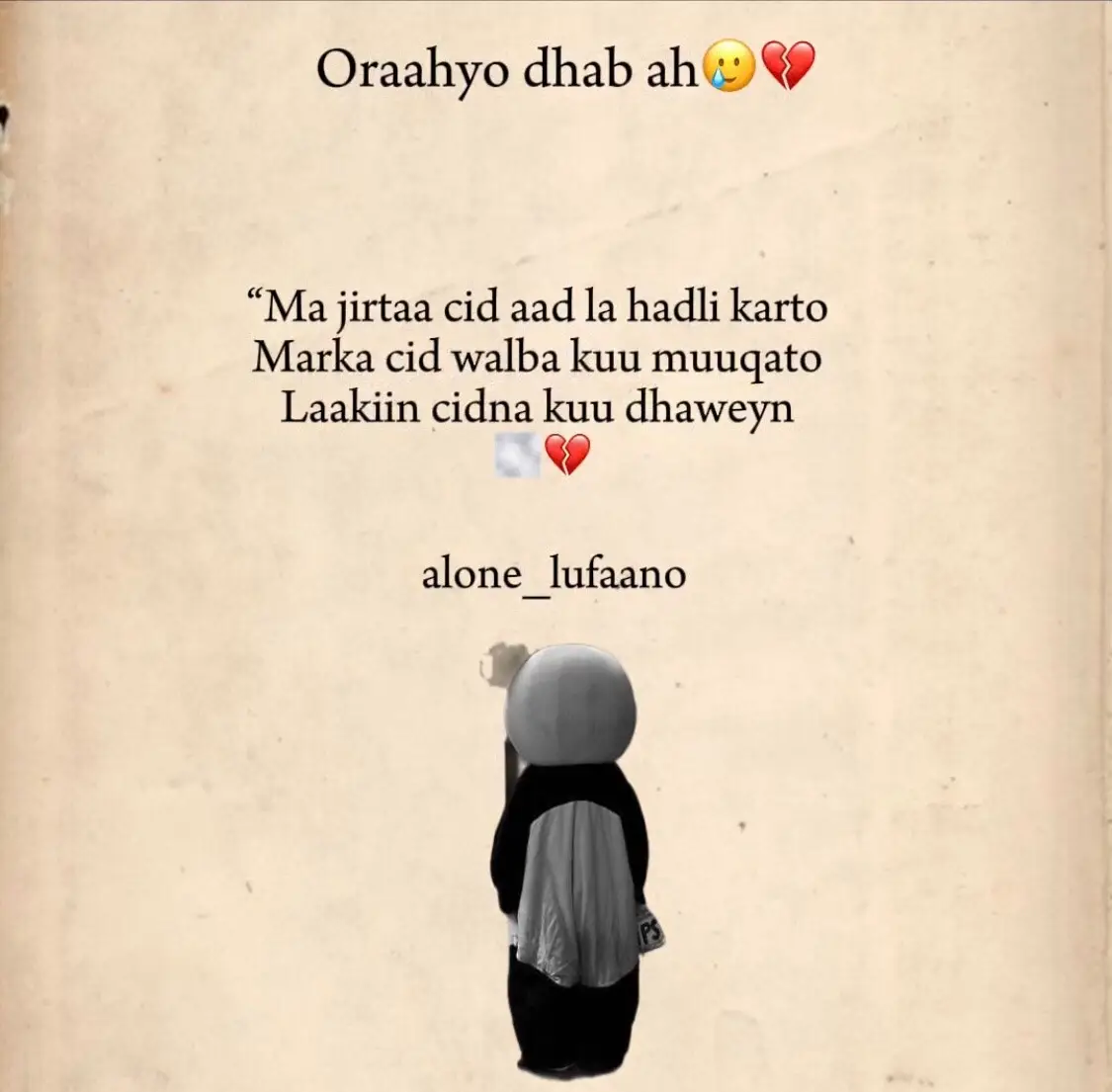 Qofka qalbigaaga jebiyay mar walba wuu ku xusuusan doonaa laakiin xusuusta ma daaweyso dhaawacaaga 😔💔 #Hashtags #Jacayl #QalbiJab #DareenQotoDheer #Murugo #QisoJaceyl #XanuunkaJacaylka #Feker 🖤💭 #nugusoobir🔥❤️ #repost #welcomeback 