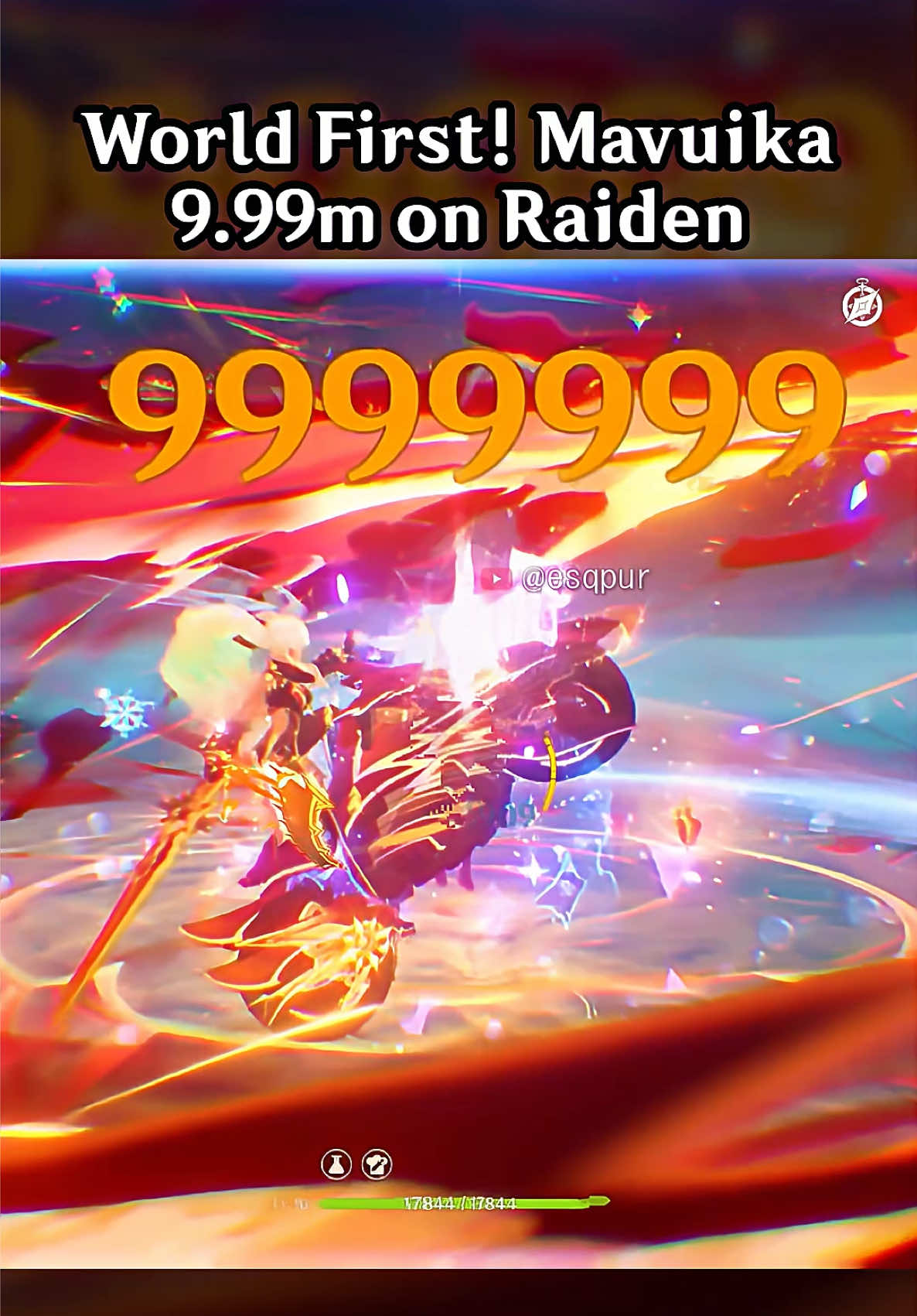 WORLD FIRST! MAVUIKA 9.99M ON RAIDEN #GenshinImpact #hoyocreators #mavuika #StandWithMavuika #genshinclip