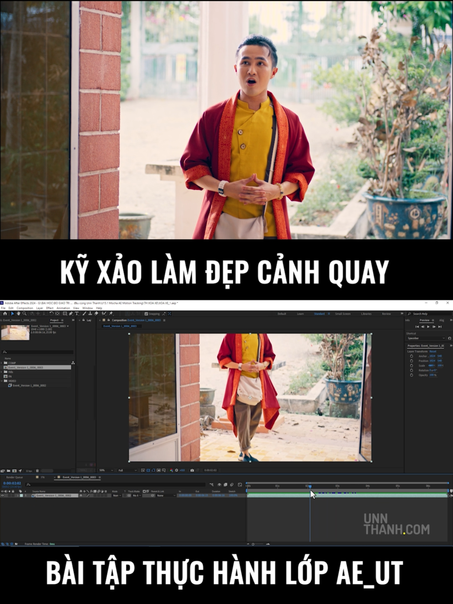 Kỹ Xảo Làm Đẹp Cảnh Quay #aftereffects #khoahockyxao #unnthanh #AE_UT