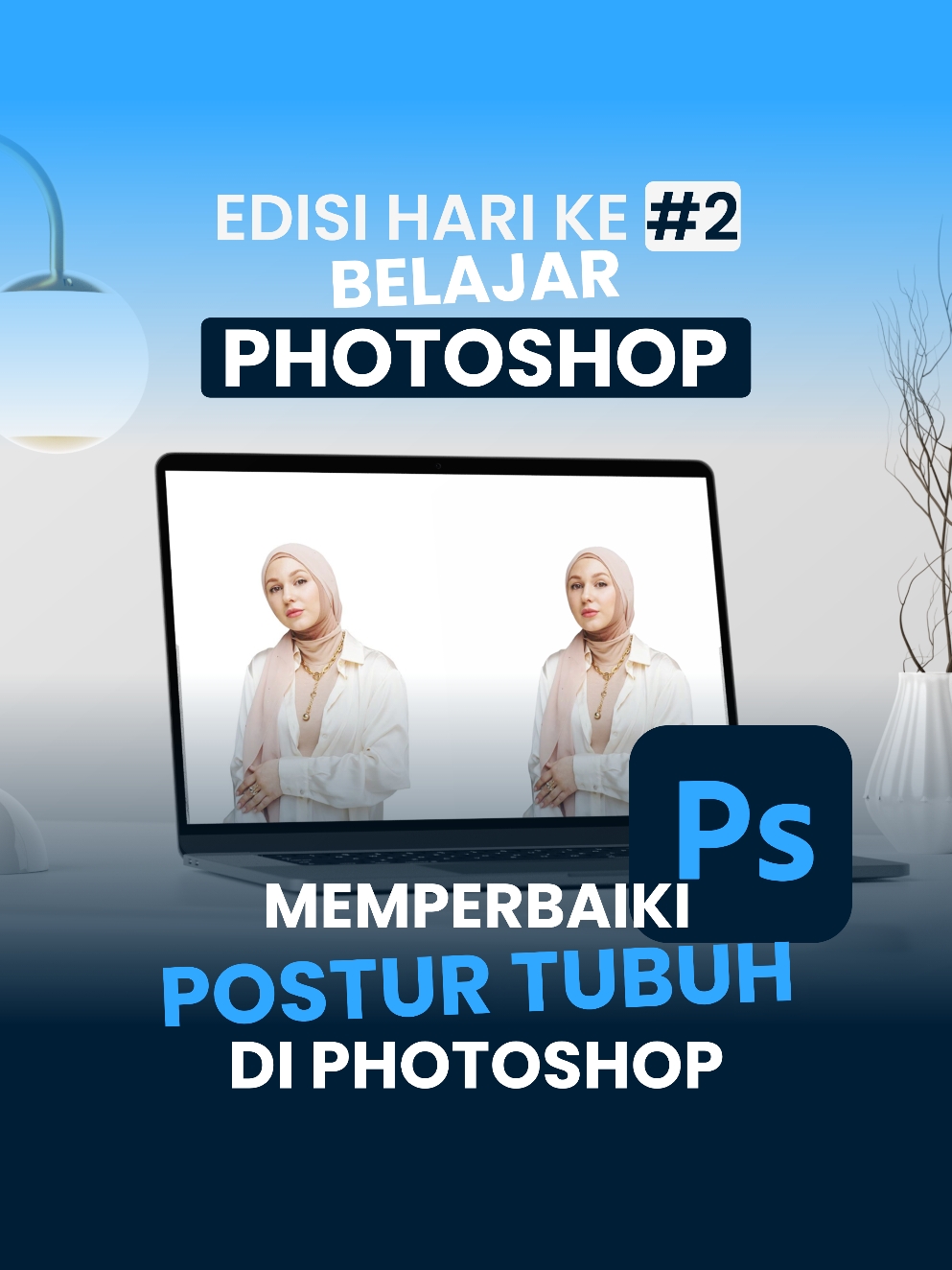 Day 2 Photoshop - Memperbaiki Postur Tubuh Pada Foto ⚡ #tipsandtricks #desaingrafis #desain #photoshoptutorial #photoshopediting #photoshop