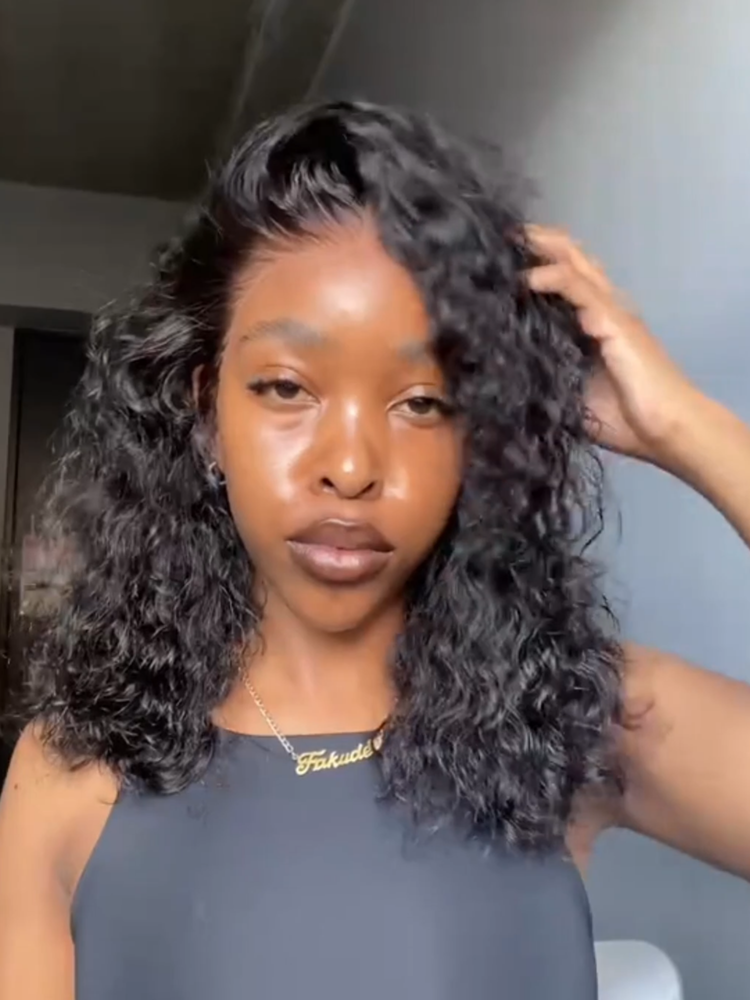 That blending is Insane😱wanna try a natural look protective hairstyle? looking no further!🏃🏾‍♀️🏃🏾‍♀️ Hair: DTS003 #myfirstwig #curly #wiginstall #gluelesswig #weargowig #whatyouseeiswhatyouget #nobabyhair #blackgirlmagic #wigreview