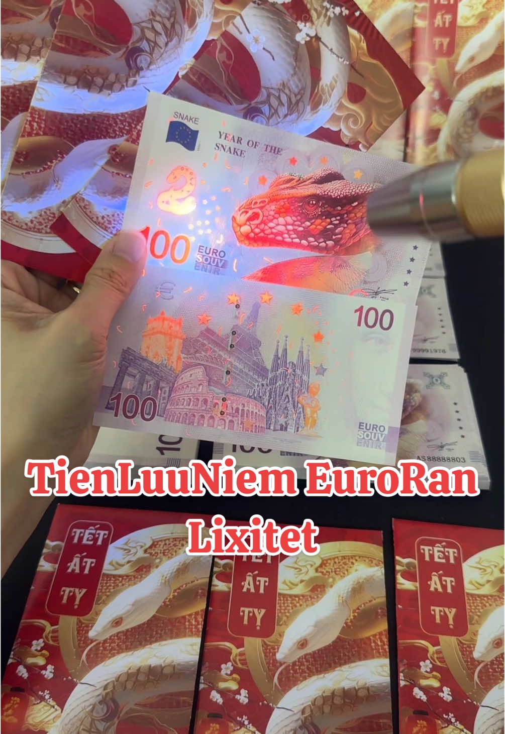 Sưu Tầm T.ienLixitet2025 MS19 EuroRan Lưu Niệm - Xấp 10 Bao Lì Xì Tết 2025 #tienlixitet #tieneuro #tet2025 #tiensodep #xuhuong 