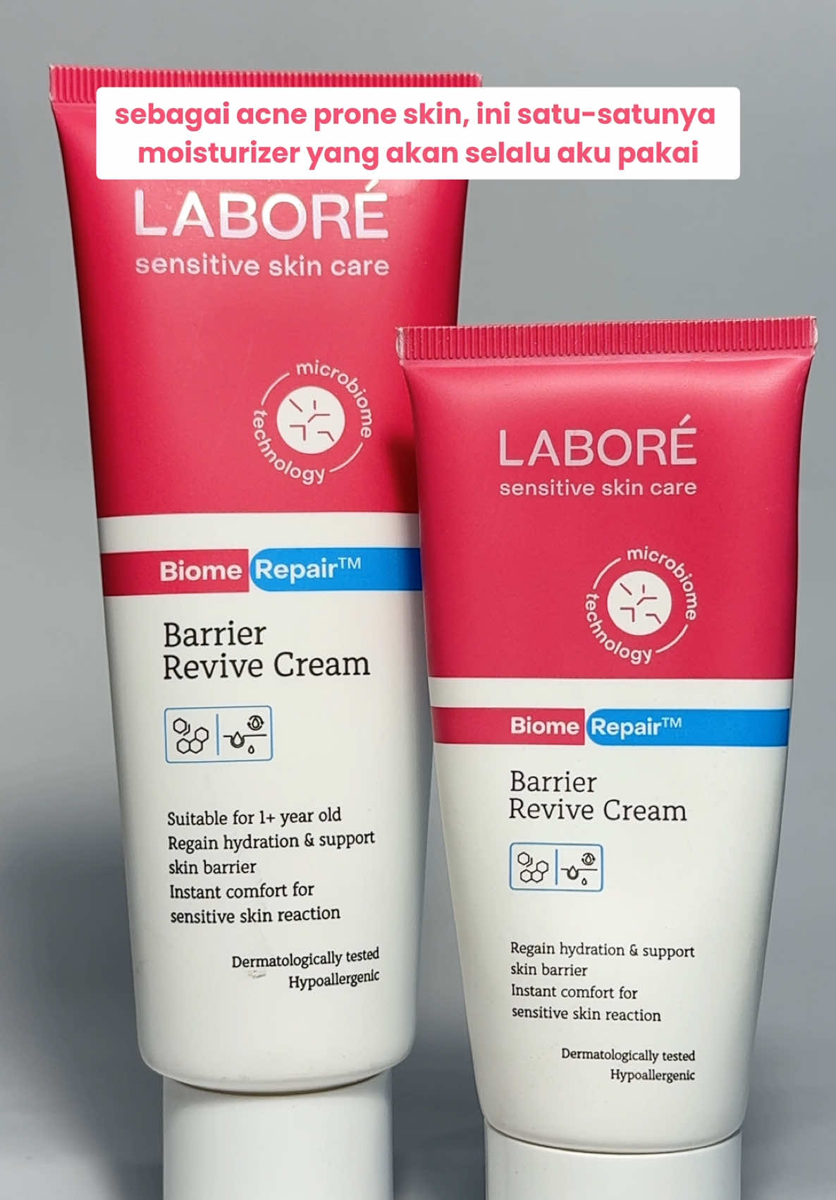 Ini satu-satunya moisturizer yang aku selalu pakai sebagai Acne Prone Skin 😆🤍 #LABORESkinExpert #SkinMicrobiome #dermatologist #sensitiveskincare #skinexpert #microbiometechnology #physicalsunscreen #skincaretips #skincareroutine #healthyskin #tropicalskin #barrierrevivecream #moisturizer #acnetreatment #acnespotgel #acnetreatment #acnejourney #physicalsunscreen 
