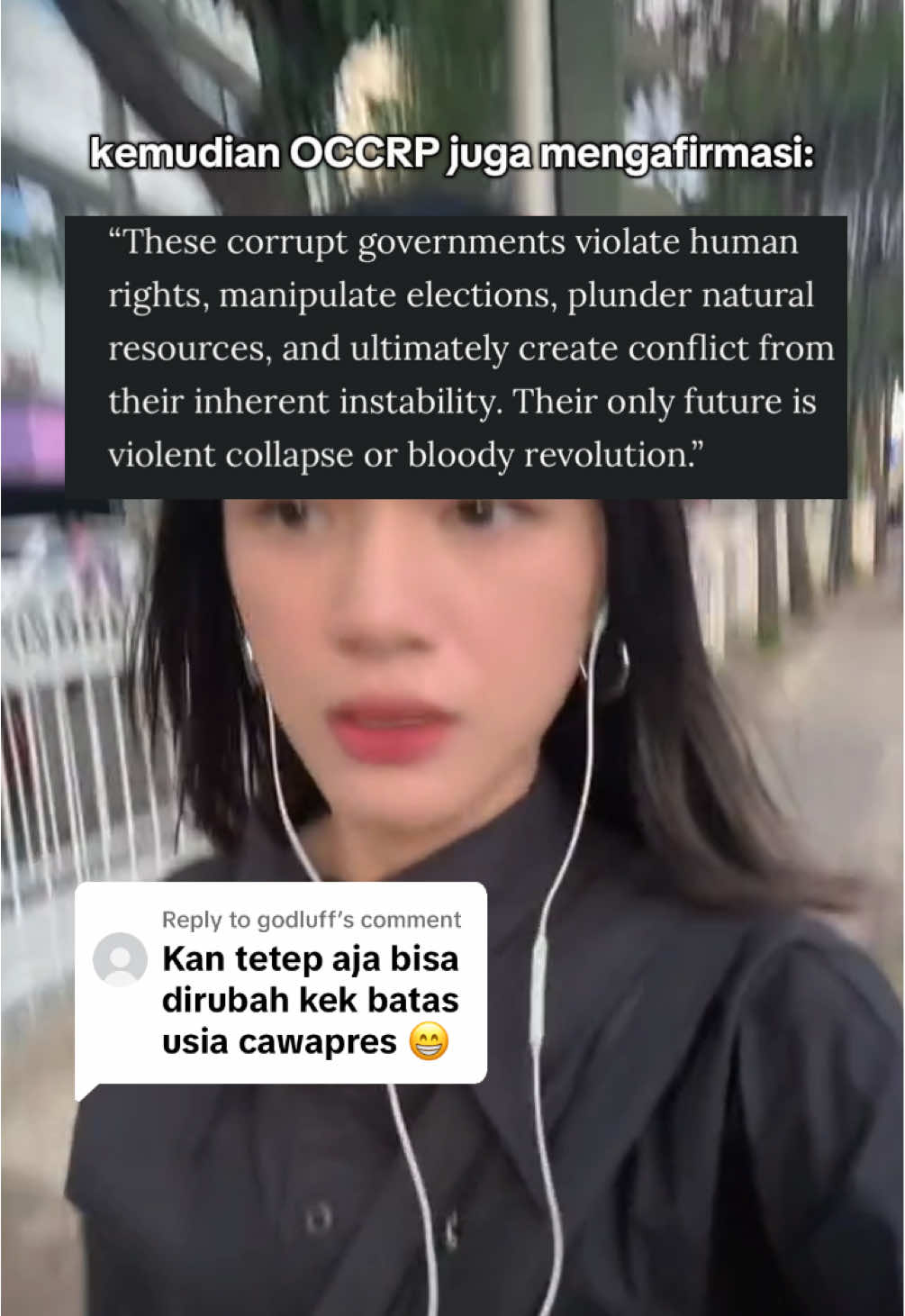 Replying to @godluff banyak yg suka menormalisasi tindakan buruk pejabat ditambah buzzer digerakan untuk memperbaiki citra dipublik. sampai pada akhirnya masyarakat Internasional hadir menilai bahwa memang ada yg tindakan yg salah. laporannya keluar, tapi justru malah denial. padahal selama 10 tahun pemerintahan, banyak tindakan yg bertentangan dengan semangat reformasi, demokrasi dan prinsip hak asasi manusia #jokowi #occrp #korupsi 