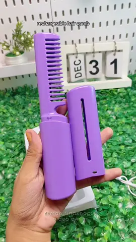 wireless 2 in 1 hair straigtener comb #hairstraightener #rechargeablehairstraightner #rechargeablehaircomb #fyp 