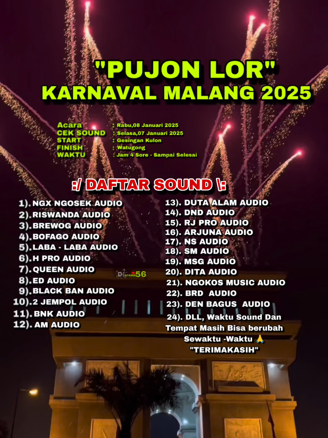 All in Karnaval PUJON LOR Wo🙌Awal Tahun 2025 Yohh.. #pujon #karnavalmalang #ngxngosek #riswandaaudio #brewog_audio #bofagoaudio #malang #pujonbatumalang #fyp #fypシ゚viral #fypdonggggggg 