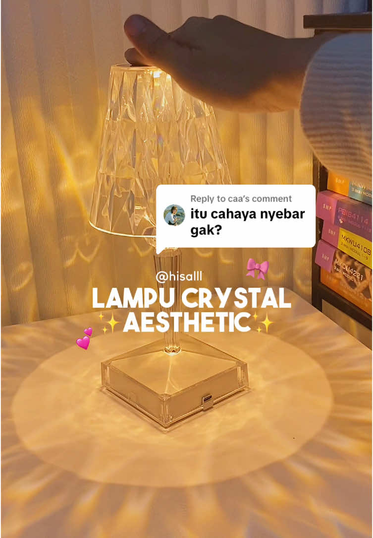 Replying to @caa cahayanya menyebar kaa  #lampuaesthetic #lampucrystal #lampucrystalmeja #longervideo #lampuaesthetic 