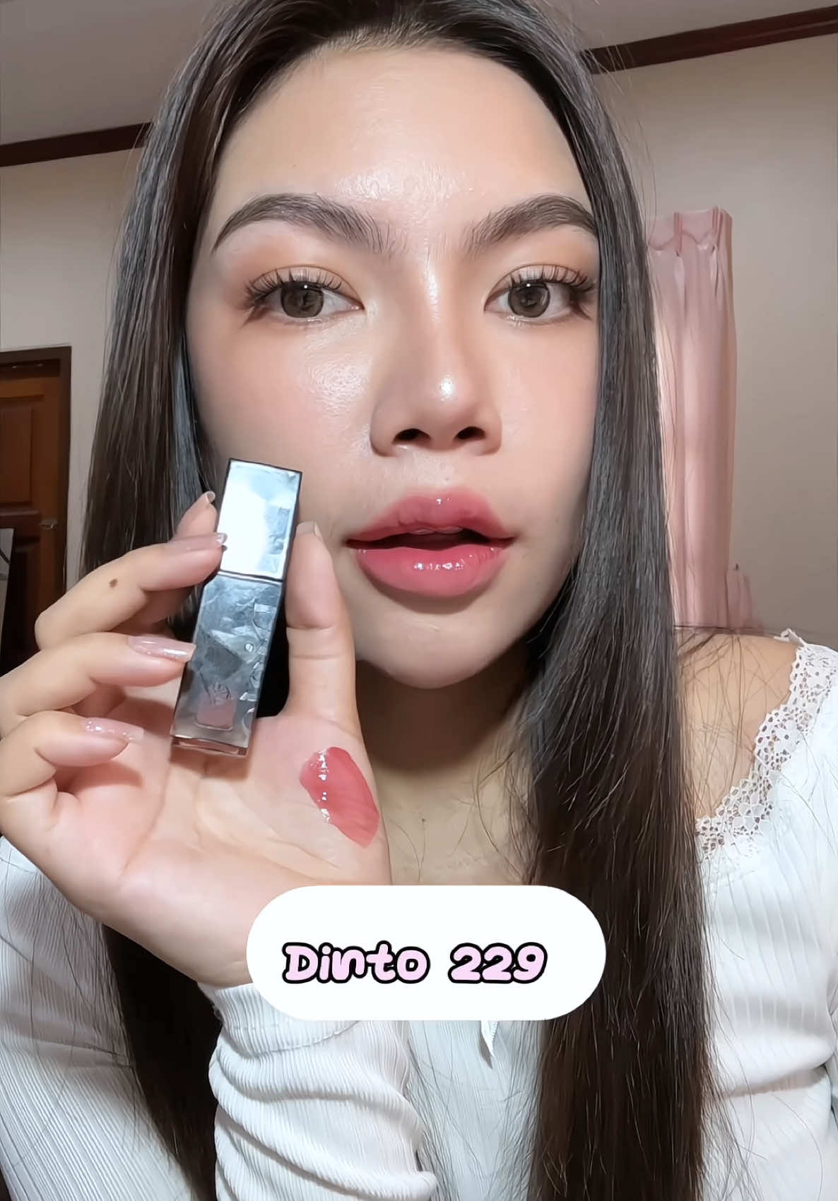 Combo lip ที่ทาแล้วปากดูอิ่มน่าจุ๊บเว่อ 🍒✨ #heartpercent #dinto #reviewbeauty #ป้ายยา #รีวิวบิวตี้ #รีวิวลิป #ลิปไลเนอร์ #รีวิวลิป 