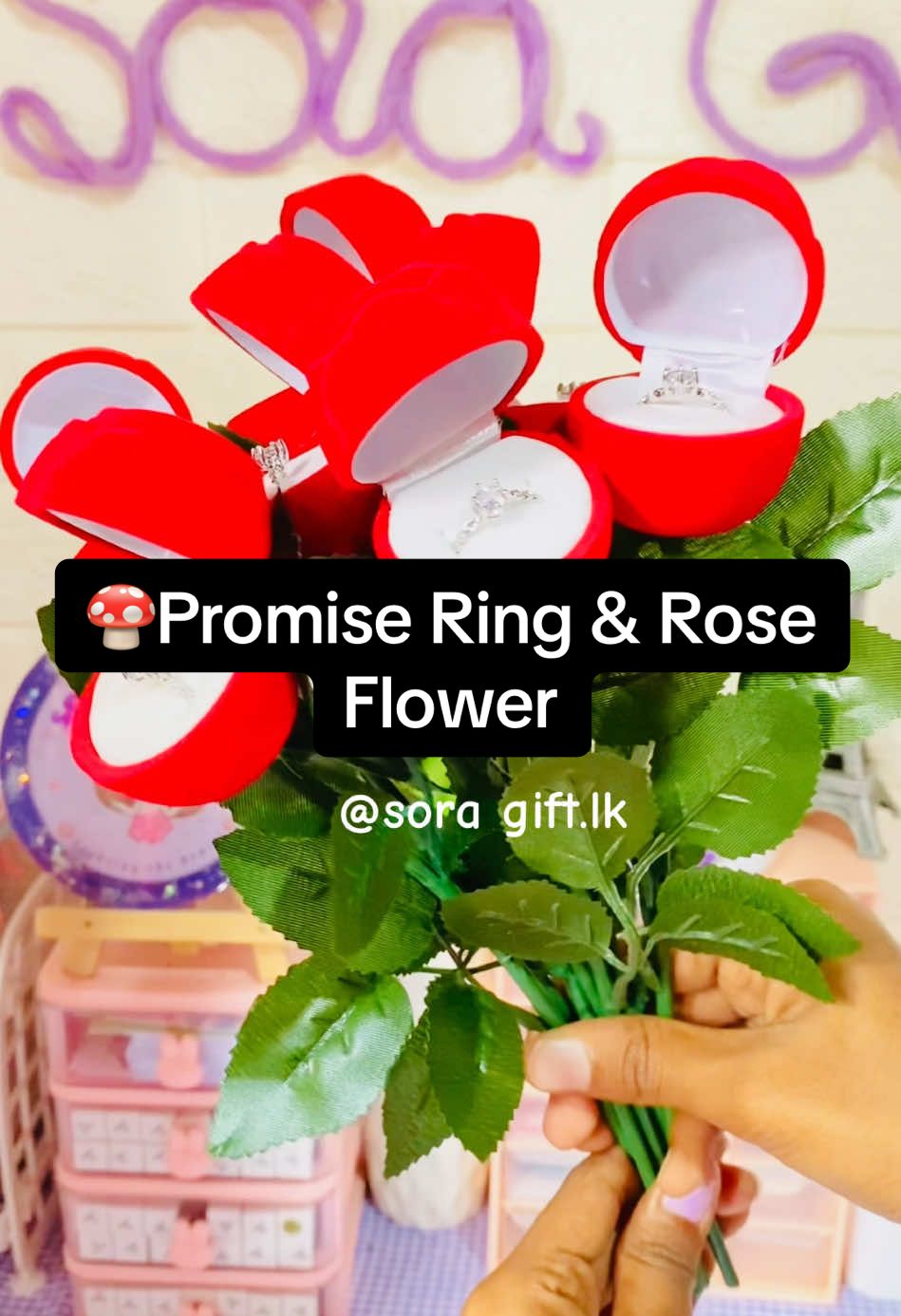 ඔන්න ළමයි Gift Box වලට Add කරගන්න Rose Flower Promise Ring එකක් ගෙනාවා 😍🌹💍 Limited Stock ළමයි ඉවර වෙන්න කලින් ගන්න ළමයි 🤭 WhatsApp Link : including tiktik bio  #follower #foryoupageシ #fypviralシ #Sora #customizedgifts #thankyou #1millionviews #soragift 