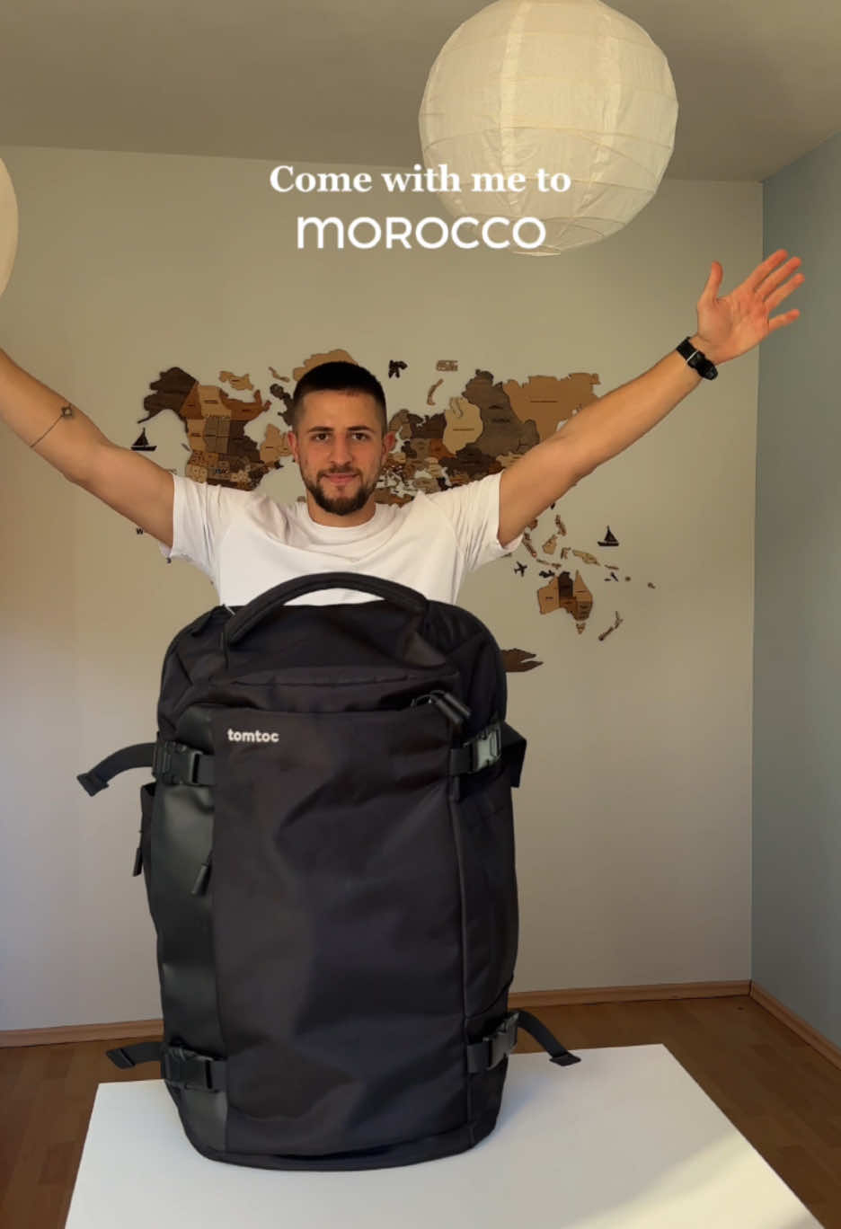 For our last trip of the year, we decided to explore Morocco- a country as diverse as it is beautiful! 🇲🇦🏜️ We kicked off our adventure wandering through the lively souks of Marrakech and wrapped it up by watching the sunrise over the Sahara dunes and exploring a fortified village where Gladiator was filmed.🏜️ This trip also came with a new travel buddy: my @tomtoc_official carry-on backpack. Let me just say, this backpack is a game-changer. It managed to fit two weeks’ worth of clothes and even some souvenirs, all while staying compact enough to glide through airports and fit perfectly in overhead compartments. It’s lightweight, super durable, and has so many smart compartments to keep everything organized. 🎒  After surviving Morocco with flying colors, I can officially call it my favorite travel companion. Looks like this one’s coming with us everywhere now. 😀 Next trip? Mid-January. Any guesses where we’re headed? Let’s go! ➡️💪🏼 #tomtoc #tomtocbackpack #navigatorbackpack #travelcroats #tomtocoffical 