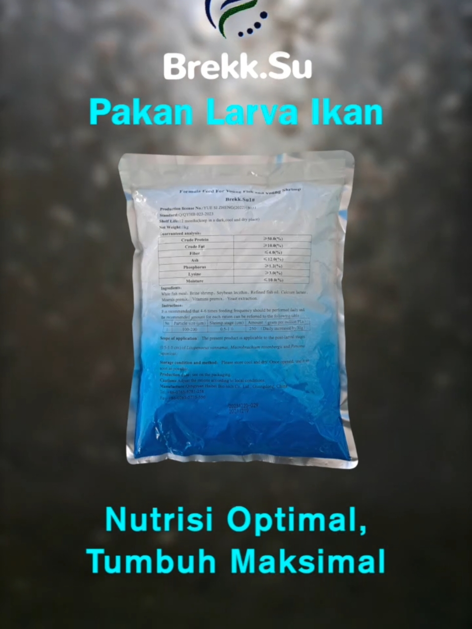 Breksu Pakan Larva Ikan dengan nutrisi yang sesuai dengan kebutuhan larva ikan dan udang #pakancupang #pakanikan #pakanlarvaikan #pakanbenihikan #pakanlarvaudang #pakanlarvalele #pakanlarvanila #pengganticasut 