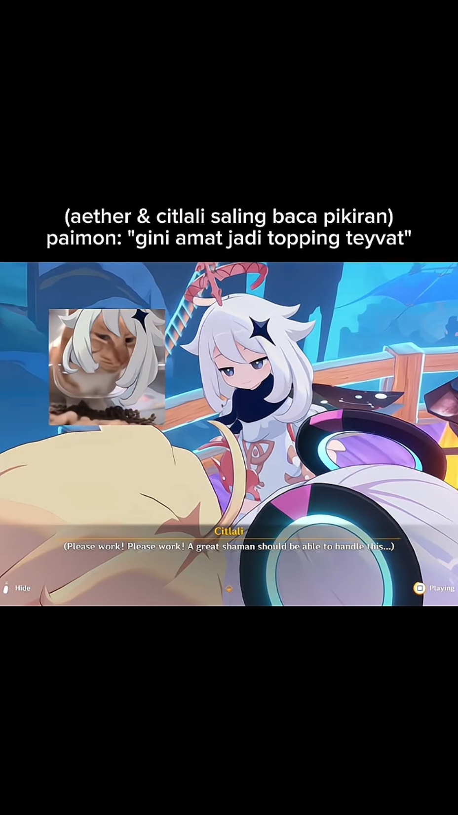 ampe kering gigi gw wak nyengir mulu. #fyp #aether #citlali #paimon #genshinimpact33 #genshinmemes  vid from: Rubhen92 yt ib: fyp