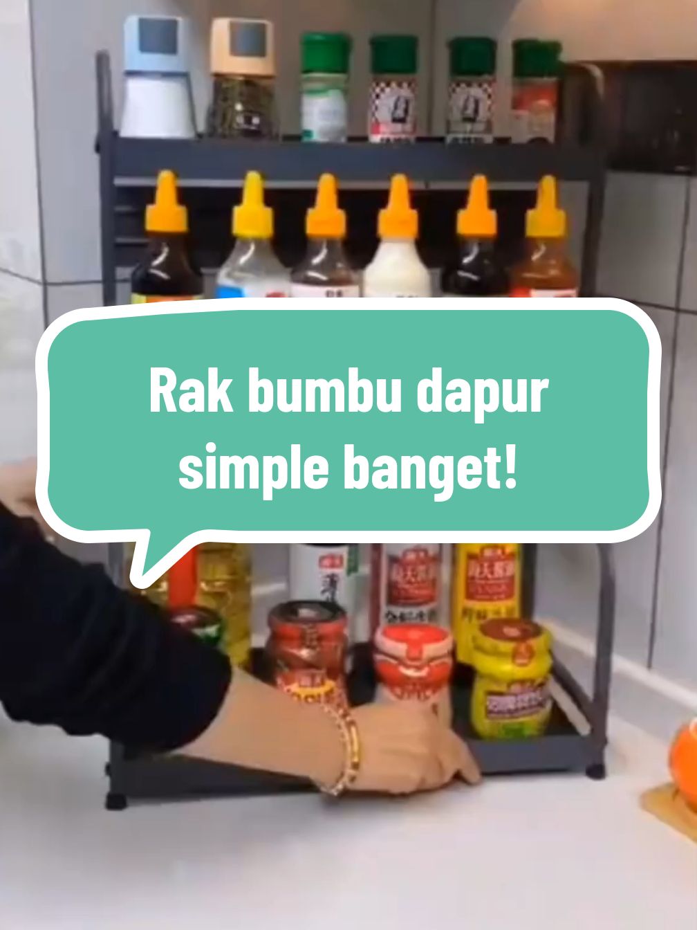 Rak bumbu ini membantu banget saat masak loh bun #rakbumbu #rakbumbudapur #rakbumbuserbaguna #perintilandapur #perintilanrumah #fyp #foryou #yearendsale 