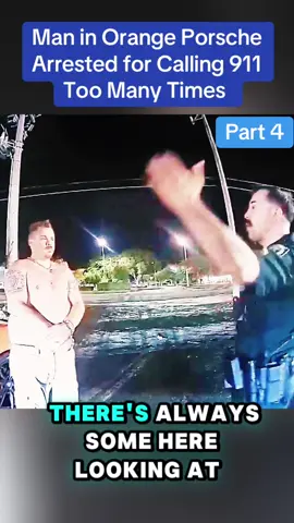 Man in Orange Porsche Arrested for Calling 911 Too Many Times#cops #police #usa #viral #jail #lawenforcement #foryou #lawenforcement #copsoftiktok #copsoftiktok #policeofficer 