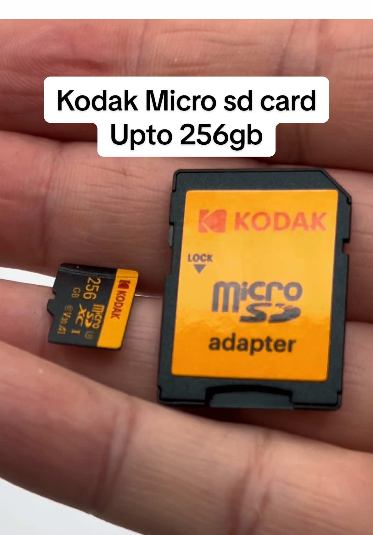 Micro sd card fro kodak upti 256 gb capacity. #tiktokmademebuyit #fyp #foryou #TikTokShop #shoppinghaul #moneysavingtips #giftideas #musthaves #viral #trending #microsd #microsdcard #memorycard 