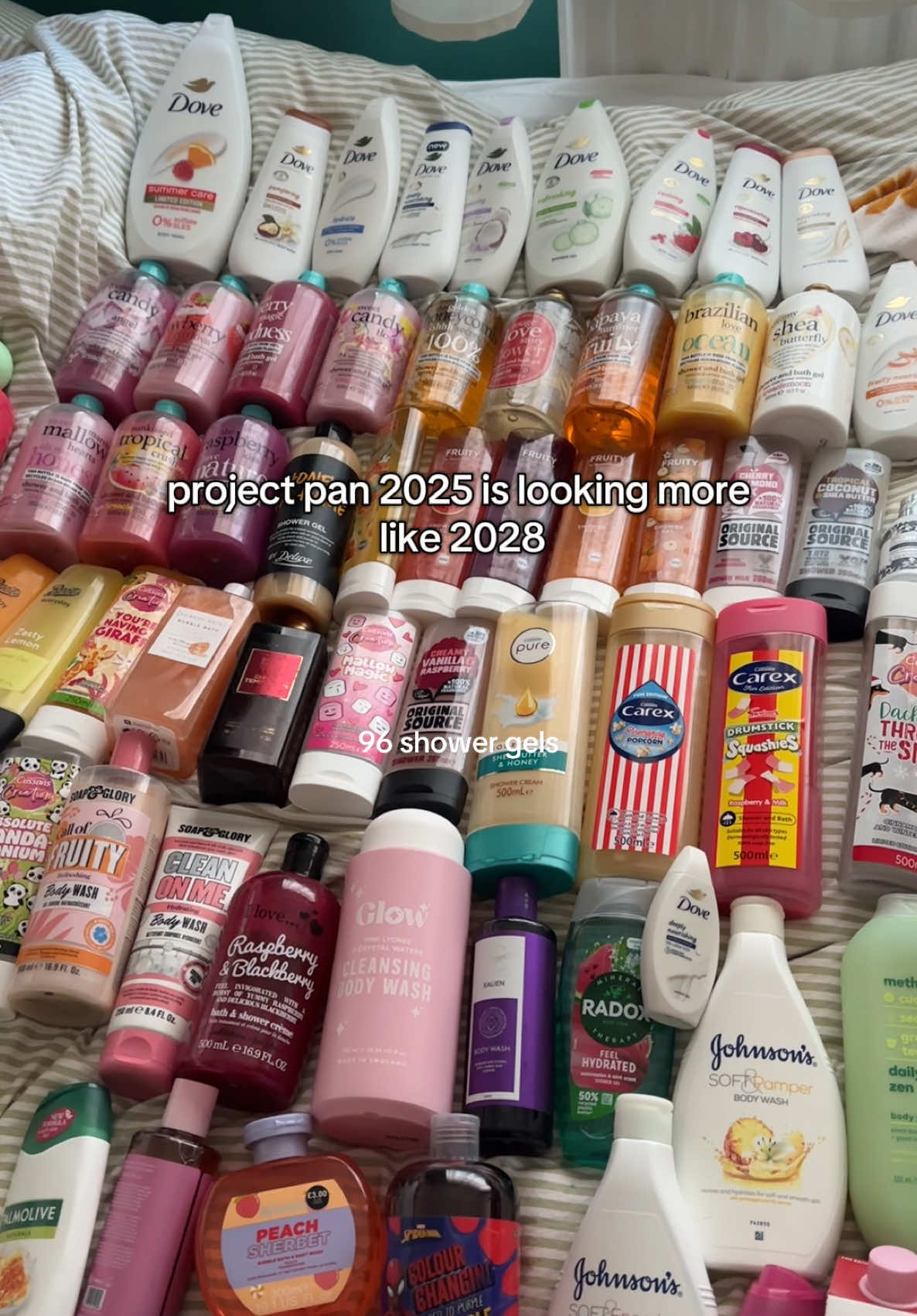 and I have loads more at my bfs lol  ib: kaitlyn.rose.111 #projectpan #projectpan2025 #overconsumption #consumerism #beautyproducts #empties #showergel #bodywash #bodylotion #dove #bodyscrub #beauty #fyp #foryoupage #soldejaniero #perfume #bodyspray #trending #makeup #uscore #core #corecore #bf #bff #gf #Relationship #relatable #showerproducts 