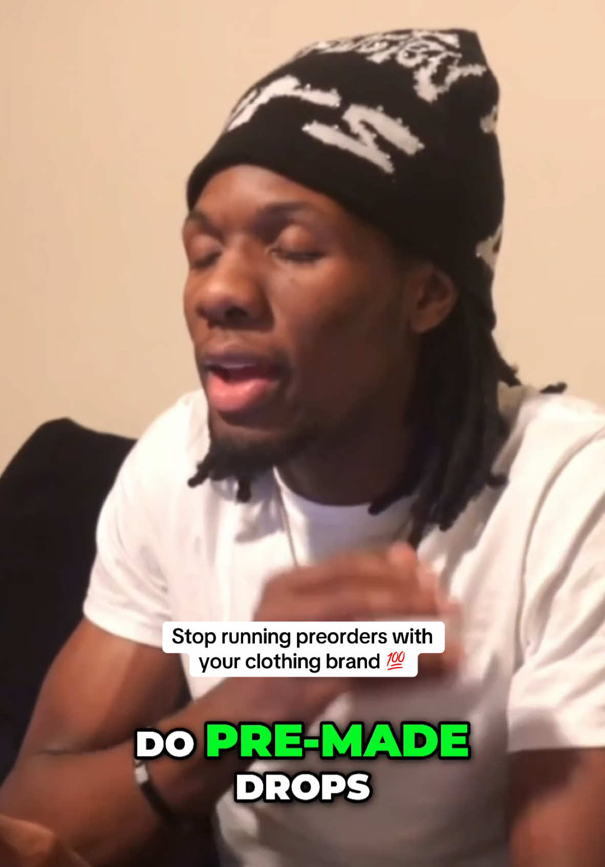 Stop running preorders with your clothing brand. #fyp #viral #clothingbrand #clothingbrandowner #clothingbrandtips #teenentrepreneur #entrepreneur #mindofdee