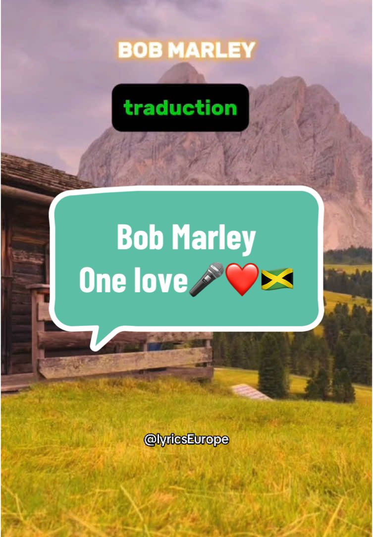 Bob Marley music 🎤🇯🇲—traduction—one love ❤️🎶 music traduit en français🇫🇷💿 #reggaeton #europe #traduction 