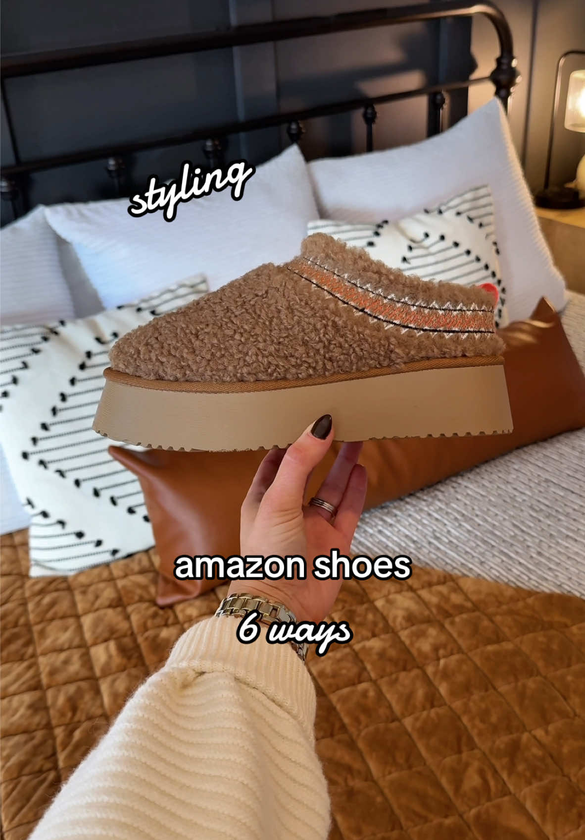 the cutest cozy platform shoe 😍 I actually bought the beige last year and found them to be so comfortable, so decided to get the brown too! 🤎 #amazonshoes #shoes #shoestyle #outfitideas #outfitinspo #comfyoutfits #casualoutfits #amazonmusthaves #amazonfashionfinds 