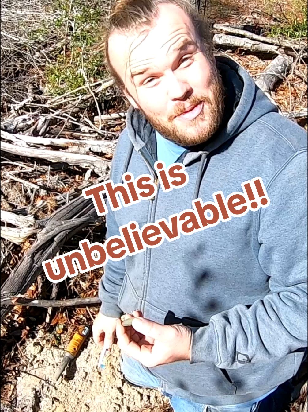 Can't believe he found this in the woods while metal detecting digging around in the ground looking for lost treasure at an old 1700s Colonial home site #metaldetecting #treasure #fyp 