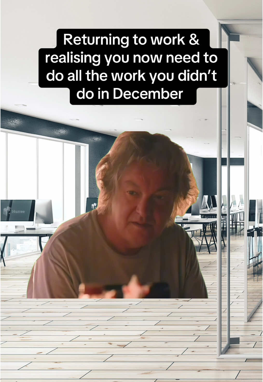 It seemed like a good idea at the time #officelife #backtowork #corporatelife #corporatetiktok #officeproblems #9to5problems #jeremyclarkson #instantregret #januaryblues #newyear 