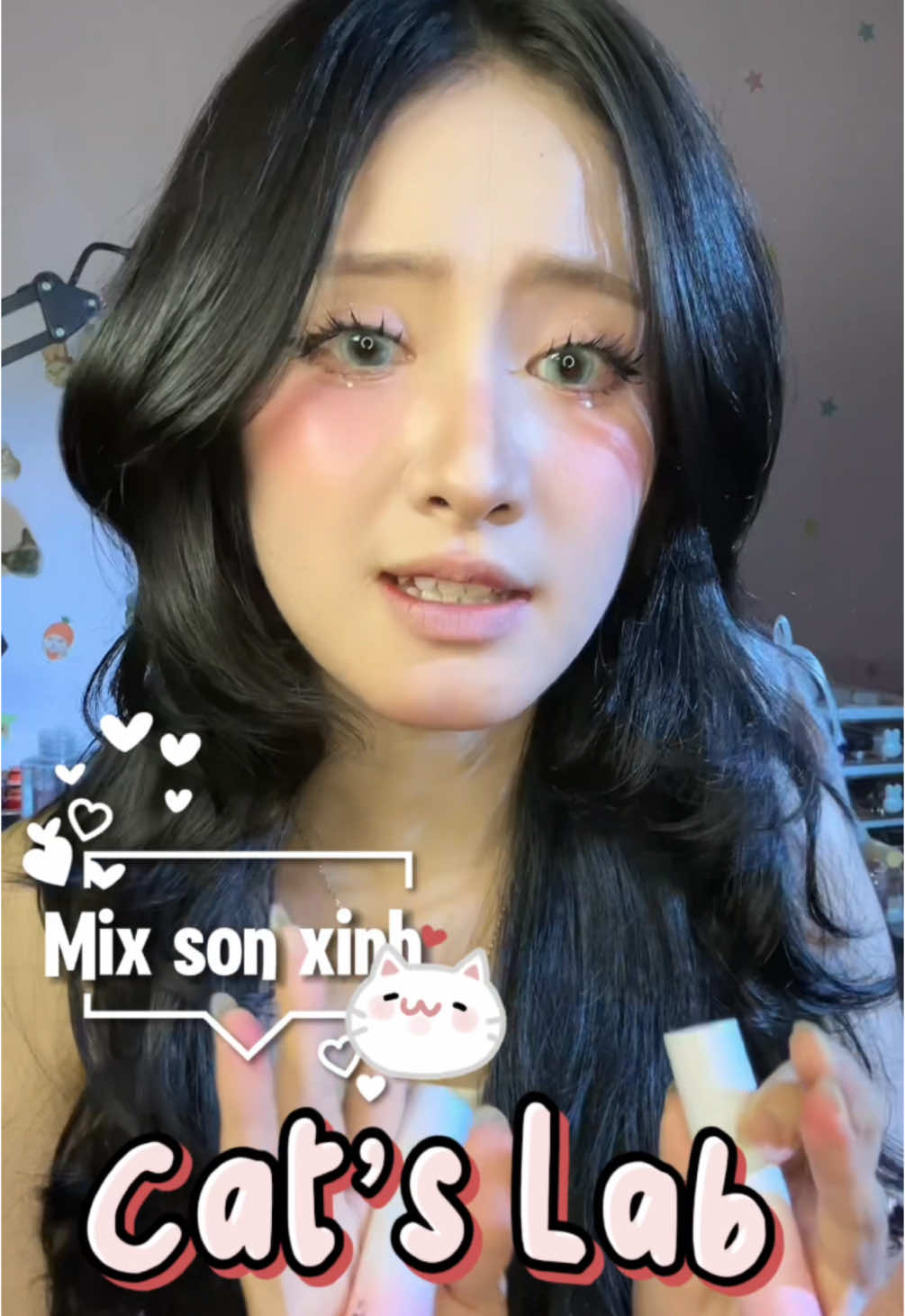 Son hệ mấy mom yêu mèo đây gòi #catslab #goclamdep #sonxinh #beauty #lamdep #swatchson 