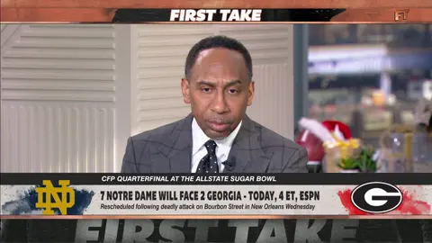 Stephen A. Smith reacts to the attack on Bourbon Street in New Orleans that resulted in postponing the Allstate Sugar Bowl. #cfb