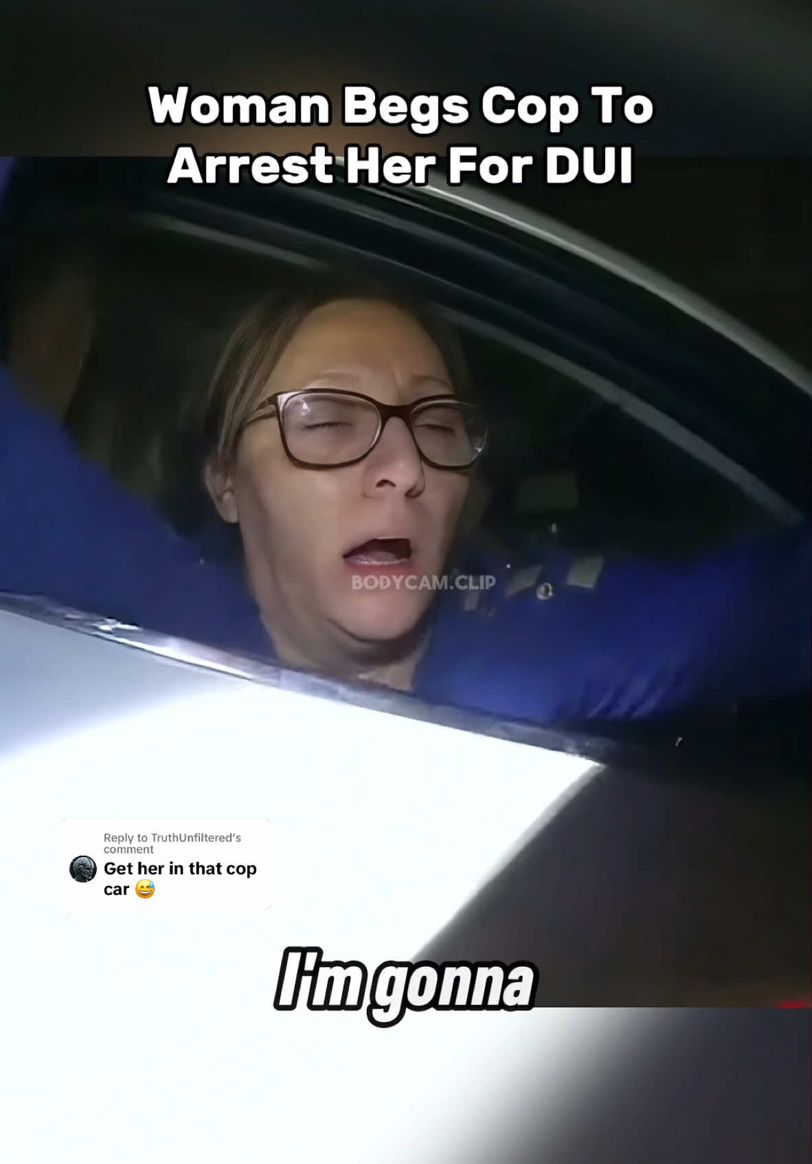 Replying to @TruthUnfiltered The woman is asked to get out of the car and when she does she has a lot to say to the younger officer. What do you think he did to her? #fypツ #bodycamera #copcam #duiarrest 