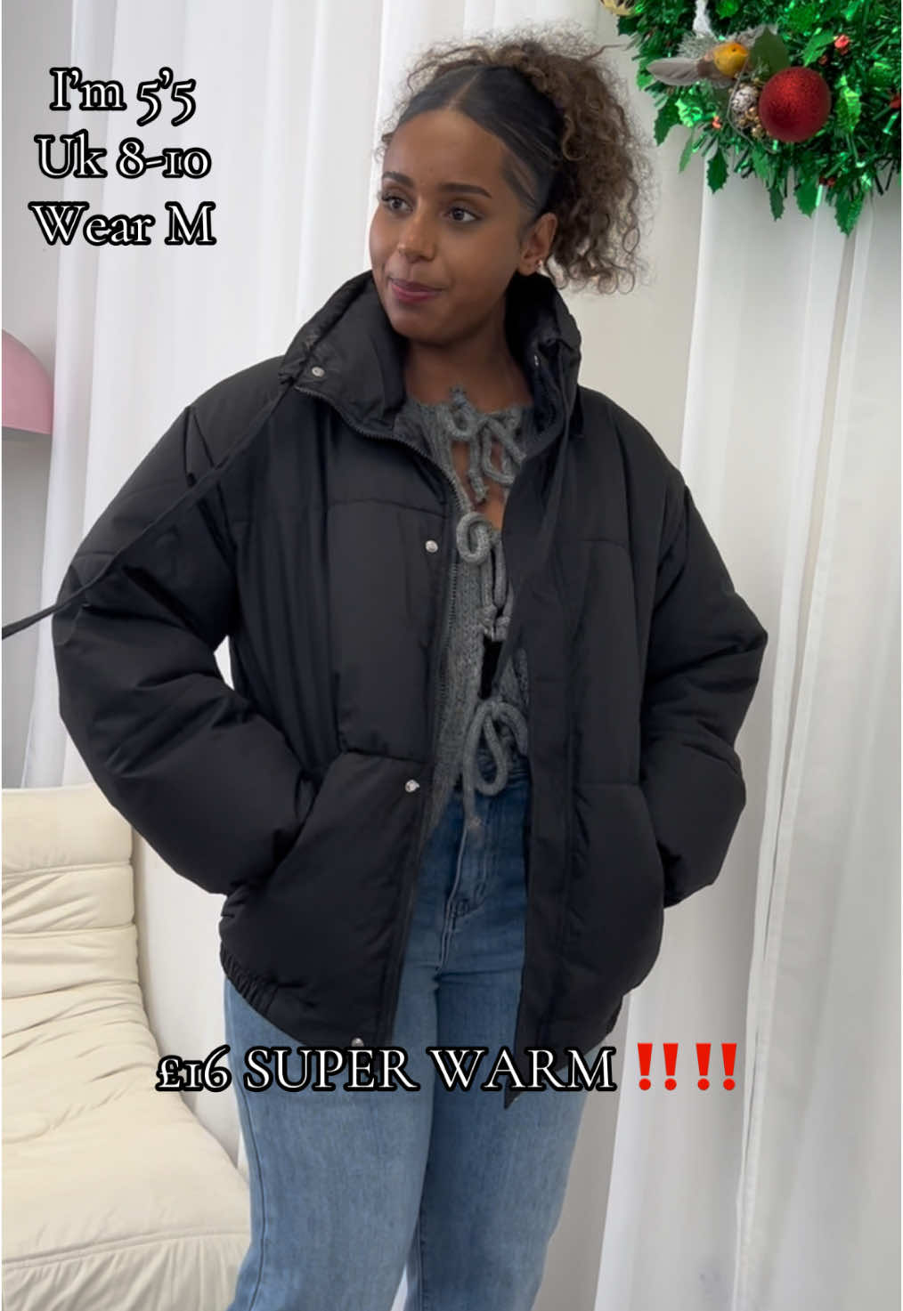 £16 GIVE U A WARM WINTER ❄️ #katchmefashion👠👡🧥👚👗 #tiktokmademebuyit #fyp #newyear2025 #ootdinspiration #bargain #winterfashion #virał #newyearnewme #pufferjacket 