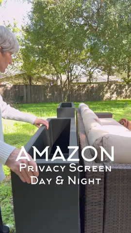 Here is the L!nk - https://urlgeni.us/amzn/Privacyscreenatnight I’m obsessed!🤩 Create a beautiful privacy screen out of cedar trees and these tall planters… that looks amazing during the day AND night with these simple solar lights!  That was easy! 🙌 #amazonhome #amazonfinds #amazonmusthaves #homehacks #outdoorliving #backyardgoals 