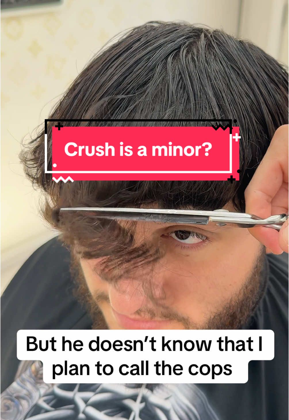 Part1. He has a crush on a minor 🙀 - #Barbertok #barber #oddlysatisfying #katybarber #besthoustonbarber #losangelesbarber #labarber #miamibarber #houstonbarber #katytx #cypressbarber #dallasbarbers 