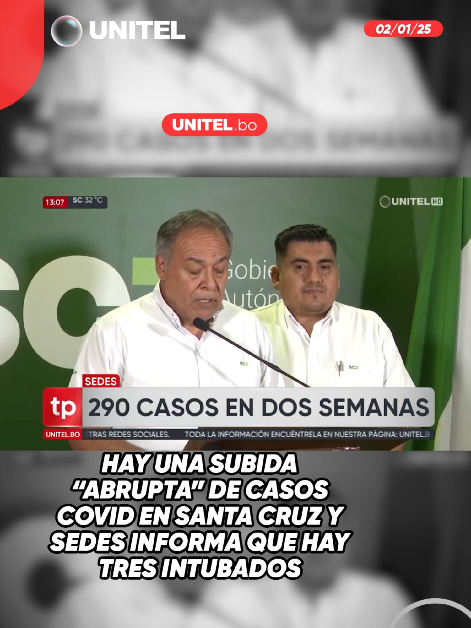 Hay una subida “abrupta” de casos Covid en Santa Cruz y Sedes informa que hay tres intubados #Unitel #Información #noticias #santacruzbolivia🇧🇴