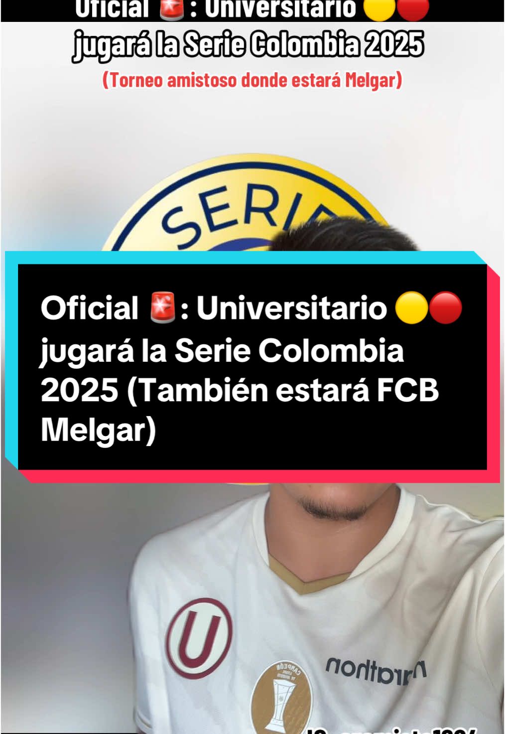 Si algún colombiano ve este video que me explique por favor un poco más de este torneo 😛 pero de momento ya tenemos una gira confirmada en Colombia 🙌🏼. Síganme para más, BICAMPEONES ⭐️💛❤️🏆🏆. IG. cremista1924 ✅. #universitariodedeportes #cremista1924 #seriecolombia #trincheranorte #barraoriente #ydaleu #garracrema #soyhinchacrema #lagarradelúnicogrande #liga1 #futbolperuano #futbolcolombiano #futbol #Soccer #fyp #greenscreen 