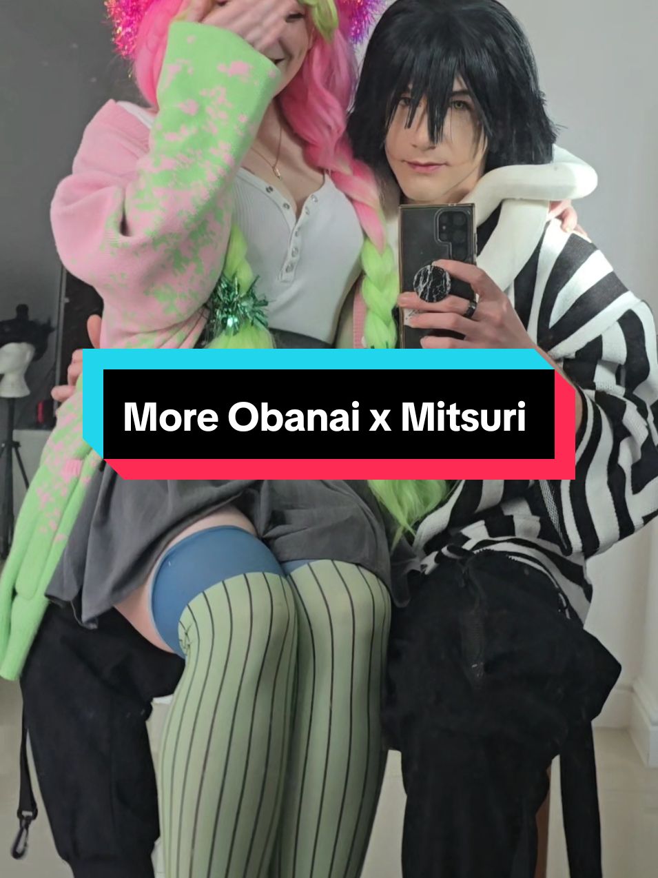 More Obanai and Mitsuri? 😏 @Zoe ˚*✩  #Obanai #DemonSlayer #Mitsuri #DemonSlayerCosplay #MitsuriCosplay #Obamitsu #Cosplay 