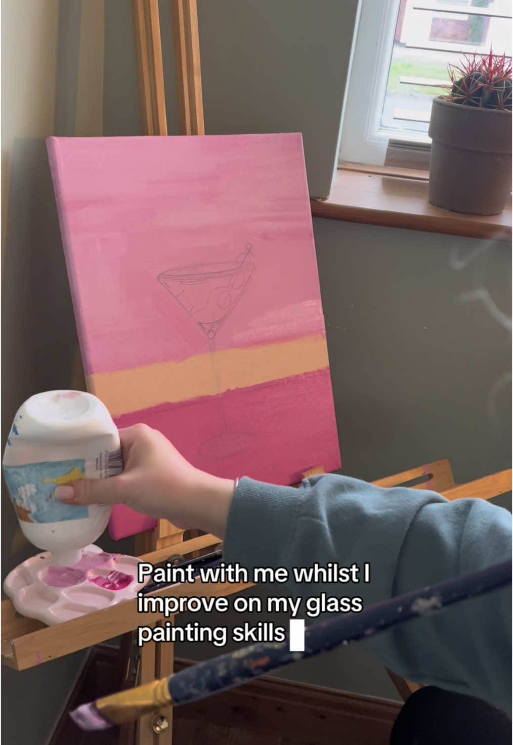 Paint a Martini with me🍸🩷 First voiceover slay, never listening to this back in my life.  #artist #paintandsip #manchester #acrylicpainting #paintwithme  How to paint Crafting Cocktails