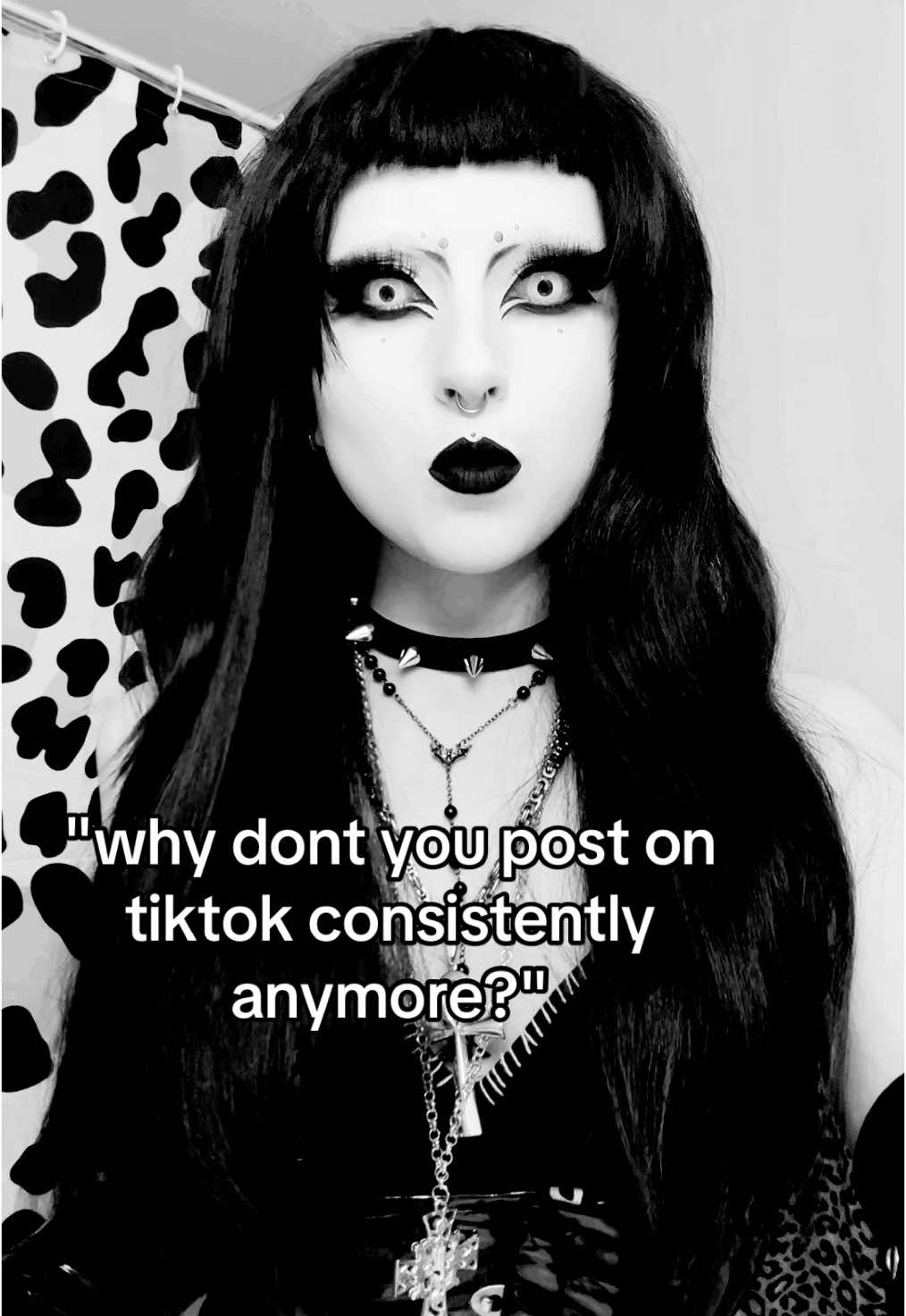 yall only like when a goth posts about the same shit over and over and if im not doing trendy makeup then i get no recognition💀 f!#@& tiktok @grave.of.nos on insta 😁 #caseoh #goth #gothic #gothfashion #postpunk #punk #gothmakeup #trend #real #relatable #tiktokban #fyp #foryou #viral 