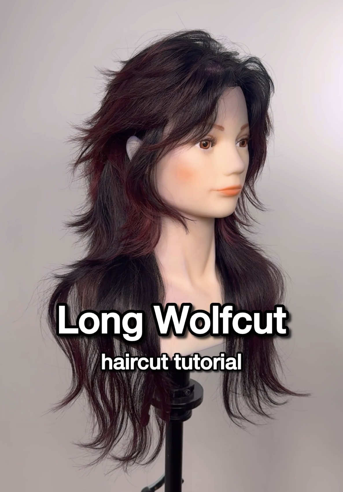 How to cut a long wolfcut because it’s time to cut your hair again ❤️🐺 #haircuttutorial #wolfcut 