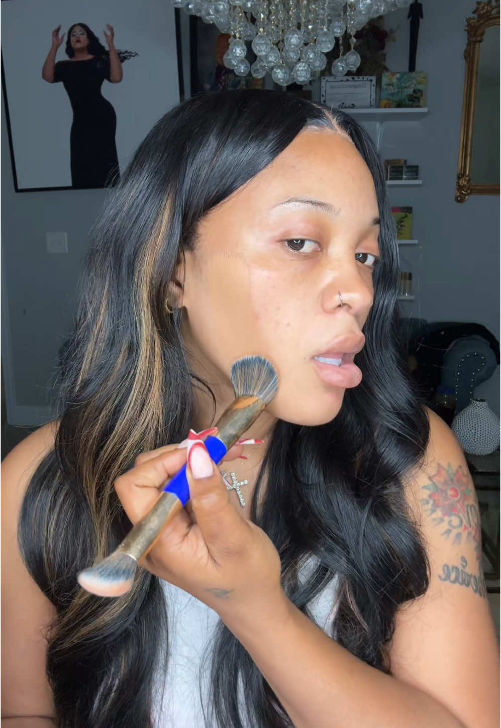 The coverage!  Evanesce Soft Matte Cream Concealer #viral #fyp #foundation #makeuptransformation #playinginmakeupbyyolondo #pimby #fullcoveragefoundation 