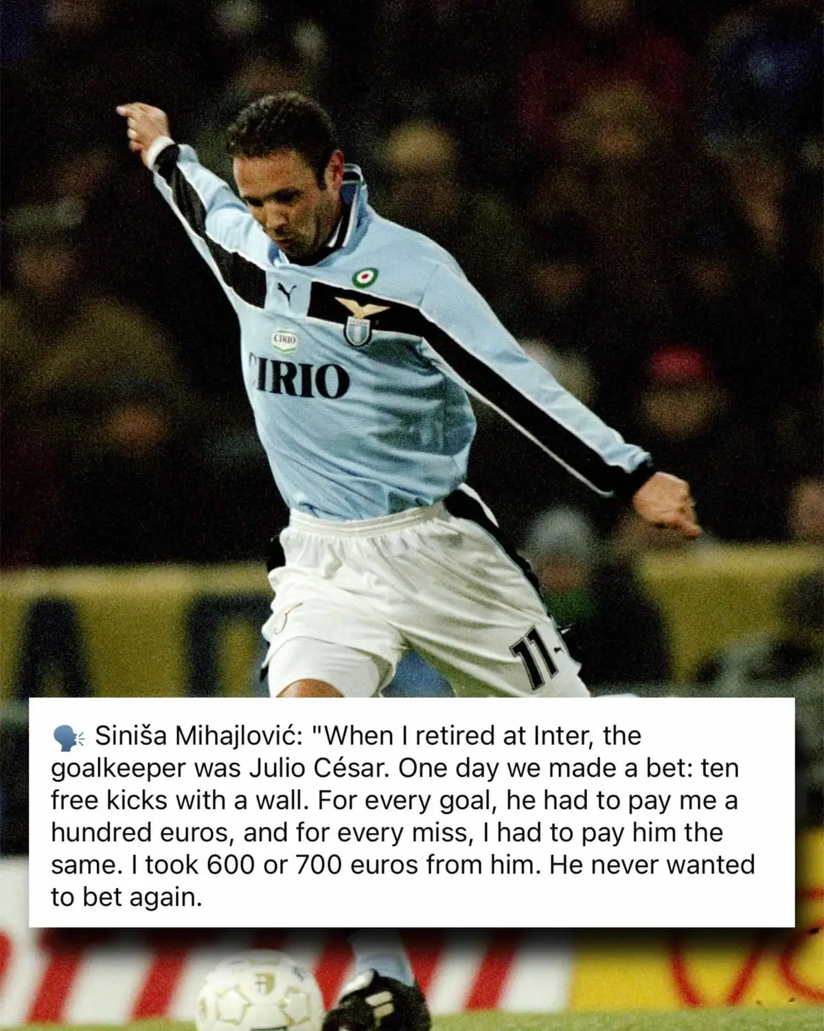 Siniša Mihajlović = best free-kick taker ever? 🎯 🤔 #sinisamihajlovic #sslazio1900 #lazioroma #inter #internazionalemilano #intermilan #serbia #redstarbelgrade #asroma #sampdoria #footballtiktok #soccertiktok #futebol #futbolmundial #foryoupagee #fyp #trending #goviral #viraltiktokvideo #storyofwizzzy7 #viralvideos 