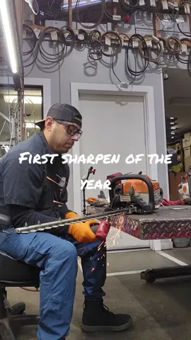 First sharpen of the year #stihl #fy #fyp #for #you #foryou #foryoupage #DIY #mechanic #tech #small #engine #repair #smallengine #lawn #lawntok #lawn #equipment 